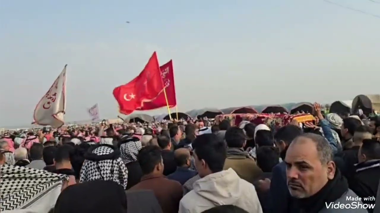 التشييع المهيب للراحل الكبير الشيخ مراد امين الفدعم رئيس عشيرة الجوذر العام ونجل قائد ثورة العشرين 