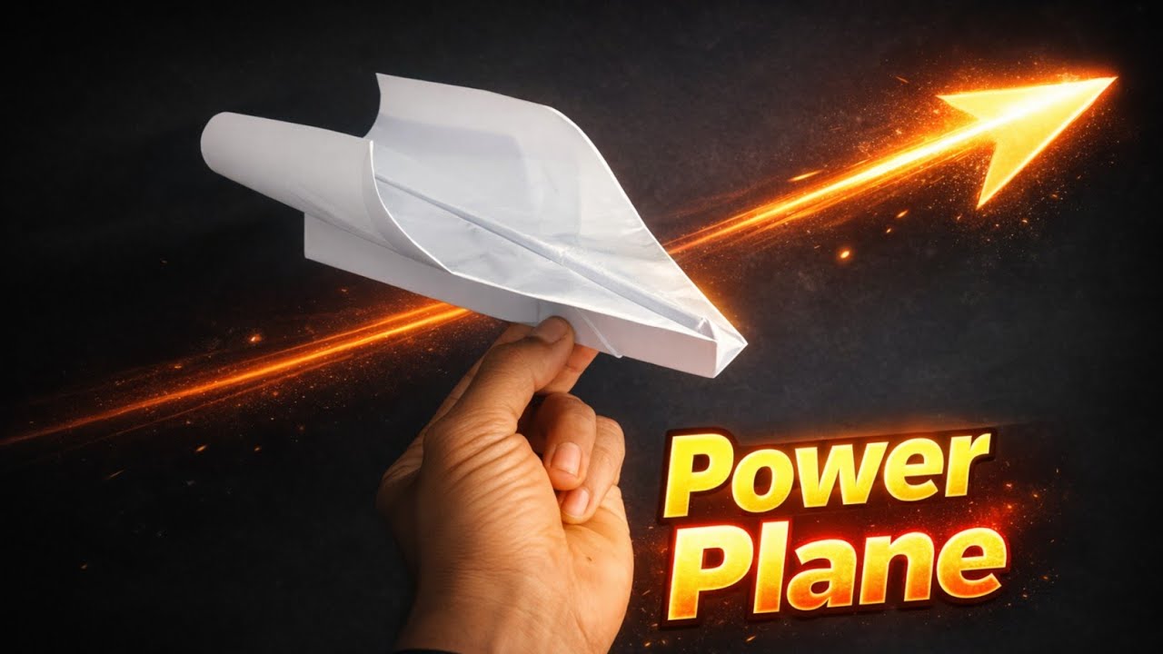 Power Paper Plane | Fly Far Paper Airplane 😱✈️