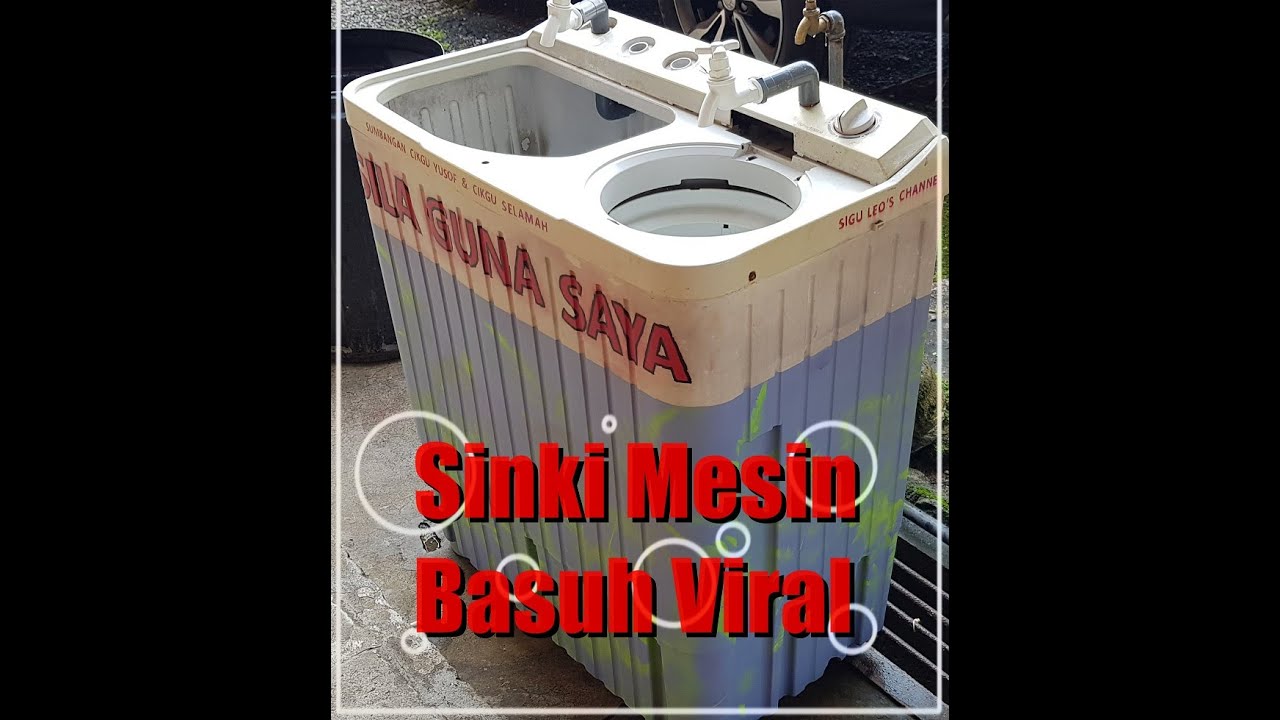 The making of... Sinki Sekolah PKP - Mesin Basuh Lama (DIY Wash Basin - Old Washing Machine)