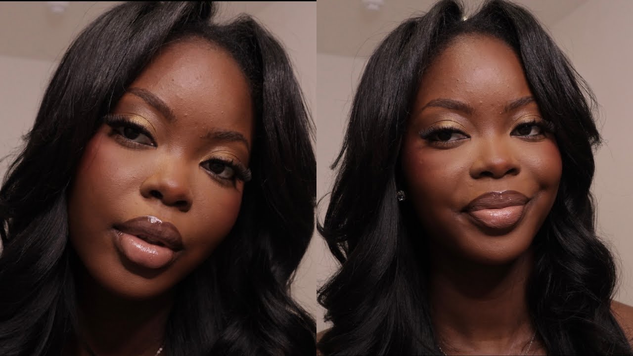 BLACK GIRL FULL GLAM MAKEUP ROUTINE | VALENTINES DAY MAKEUP INSPIRATION