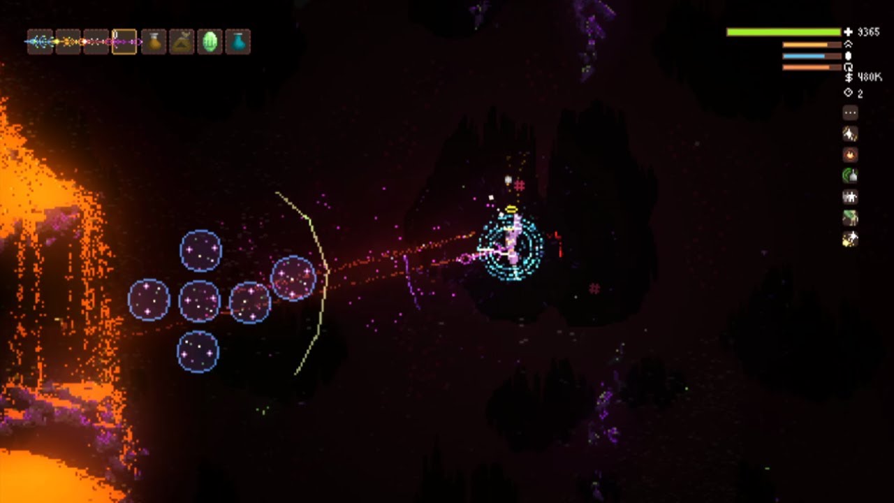 Noita - Wand Build - Infinite Black Holes with some spice