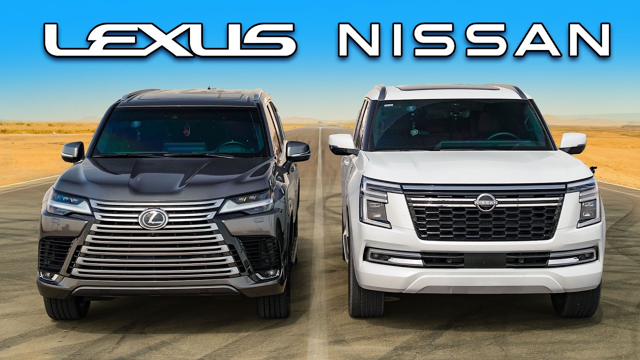 New Nissan Patrol v New Lexus LX: DRAG RACE