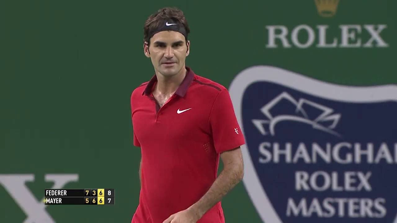 Federer &lsquo;Great Escape&rsquo; Vs Mayer In 2014 Shanghai Classic Moment