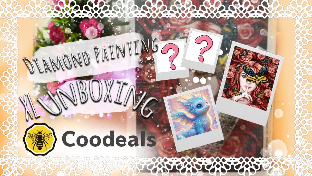 XL UNBOXING 🤩 4 BILDER VON COODEALS | VOLL STRASS & FAIRYDUST | DIAMOND PAINTING