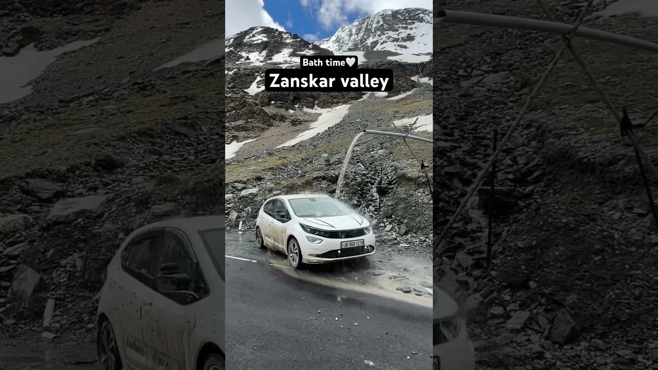 Tata altroz taking a bath in glacier water🤍 