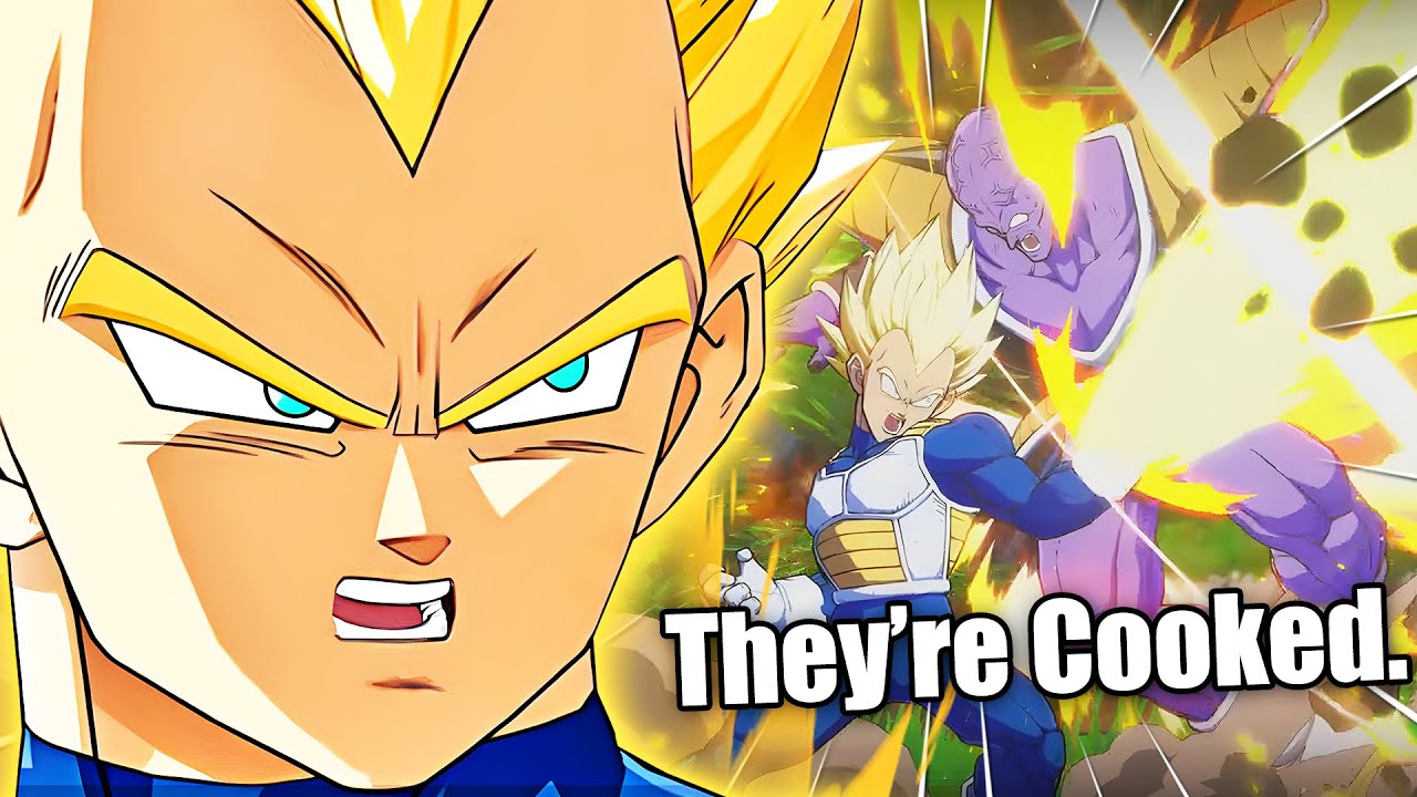 How SSJ Vegeta DESTROYS Everyone In DBFZ..