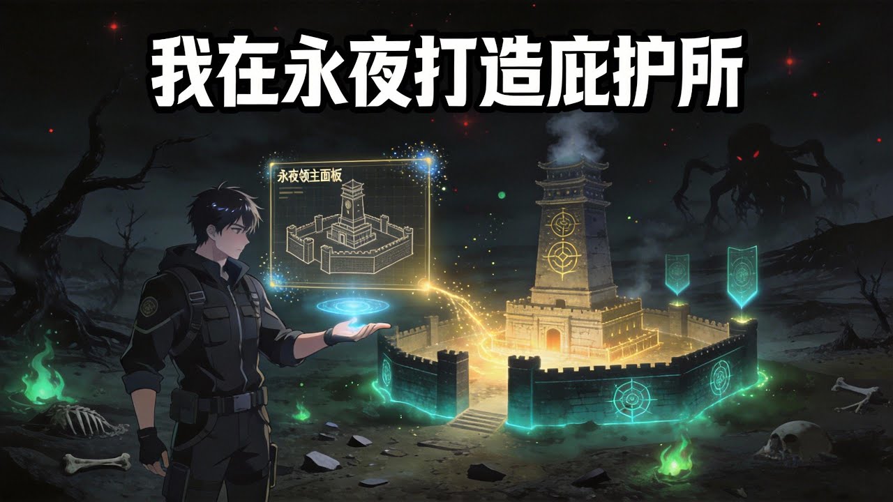 【我在永夜打造庇護所】202：陳凡穿越至一個詭異玄幻世界中，在這個世界，黑夜降臨後，無數詭物肆虐人間。他通過穿越自帶的永夜領主麵闆成爲一名建築師，一點一點在荒原上打造屬於自己的營地。詭火、城牆、祭塔