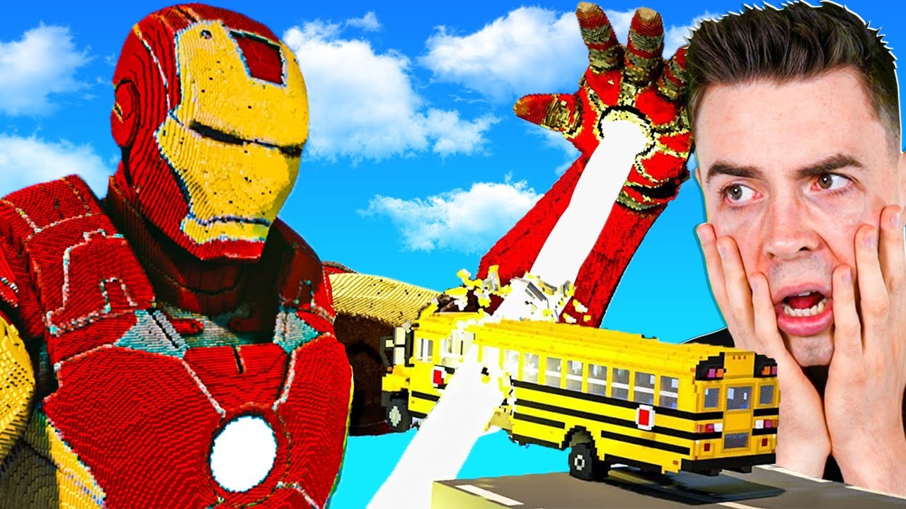 SAMOCHODY VS OGROMNY IRON MAN w TEARDOWN!