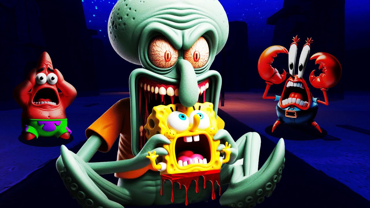 Escaping NIGHTMARE SQUIDVILLE (SpongeBob)