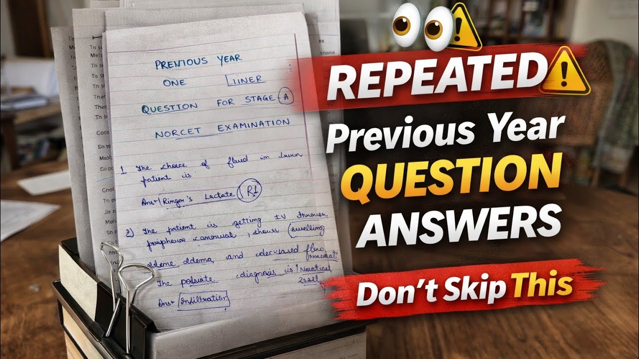 NORCET PREVIOUS YEAR QUESTIONS | MOST Repeated for AIIMS NORCET🔥 Must Watch!