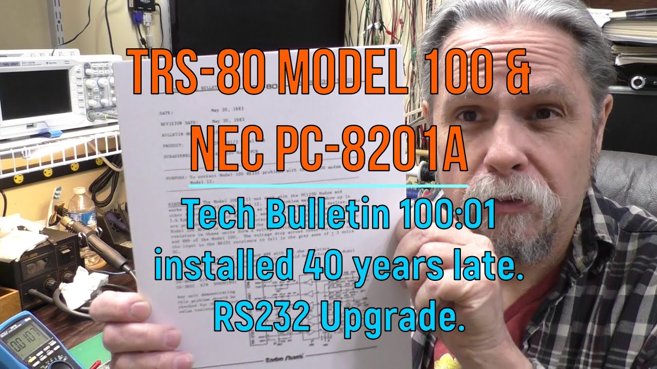 Easy TRS-80 M100 (and NEC PC-8201a) factory RS-232 mod 40 years late!