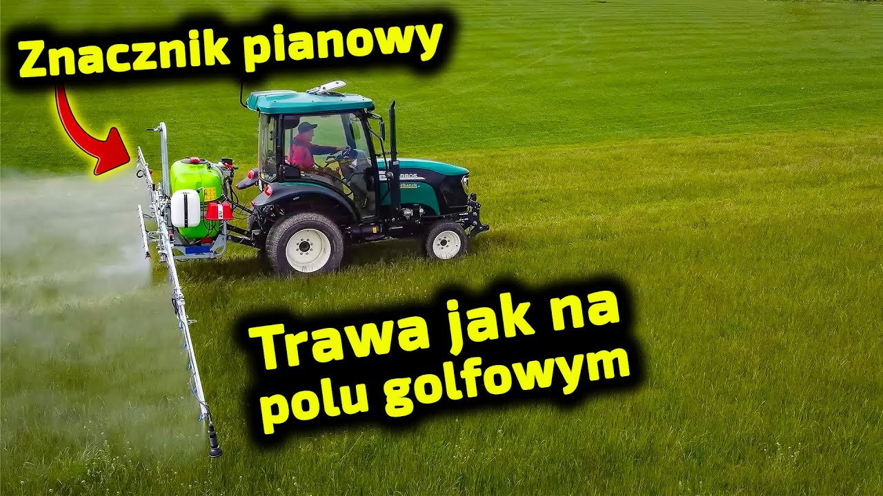 Jak uzyskać najwyższą jakość trawy? 👉Tani opryskiwacz Tolmet + ciągnik arbos 3055 od Korbanek