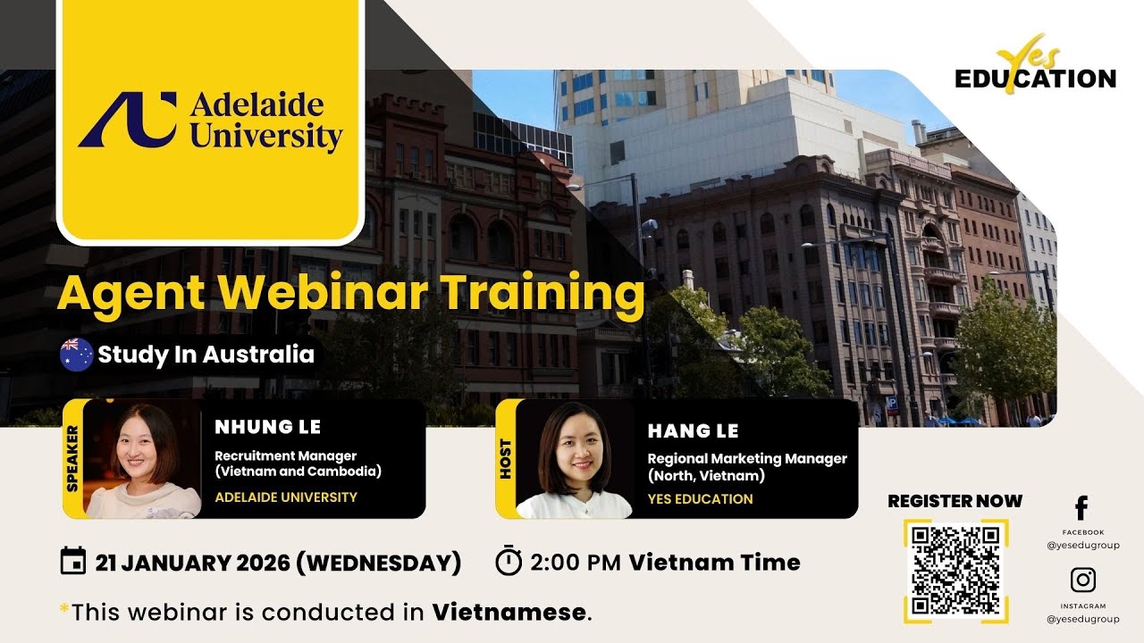 Adelaide University - Yes Education Agent Webinar Training