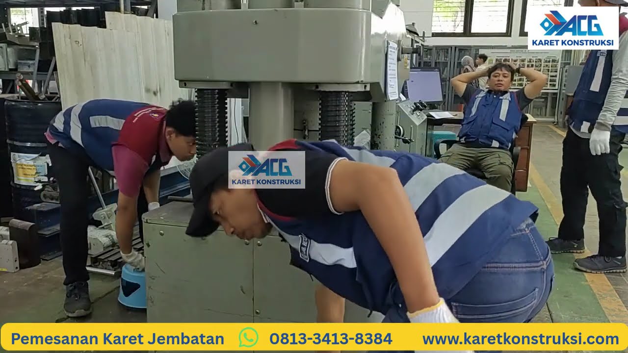 Pengujian Karet Dudukan Jembatan