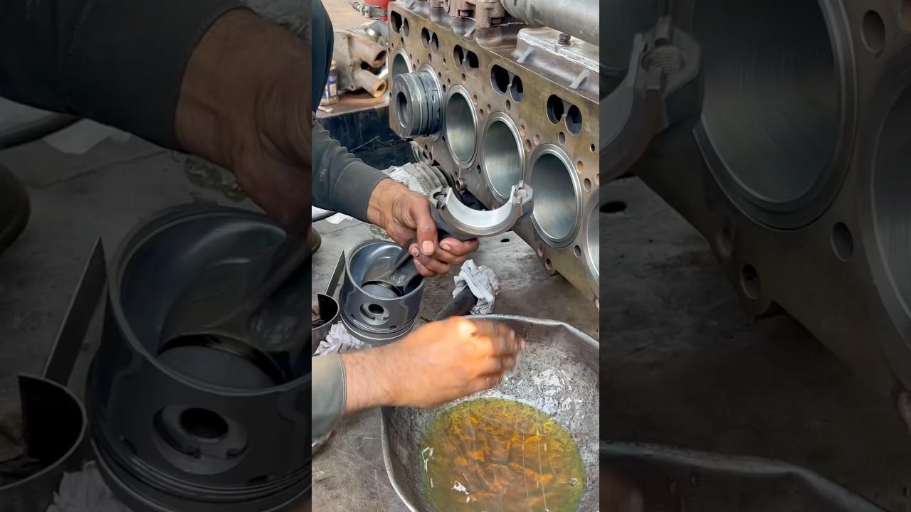 Diesel Engine Maintenance Piston Fitting Engine Overhaul #Mechanical #Automotive #engine #rebuilding