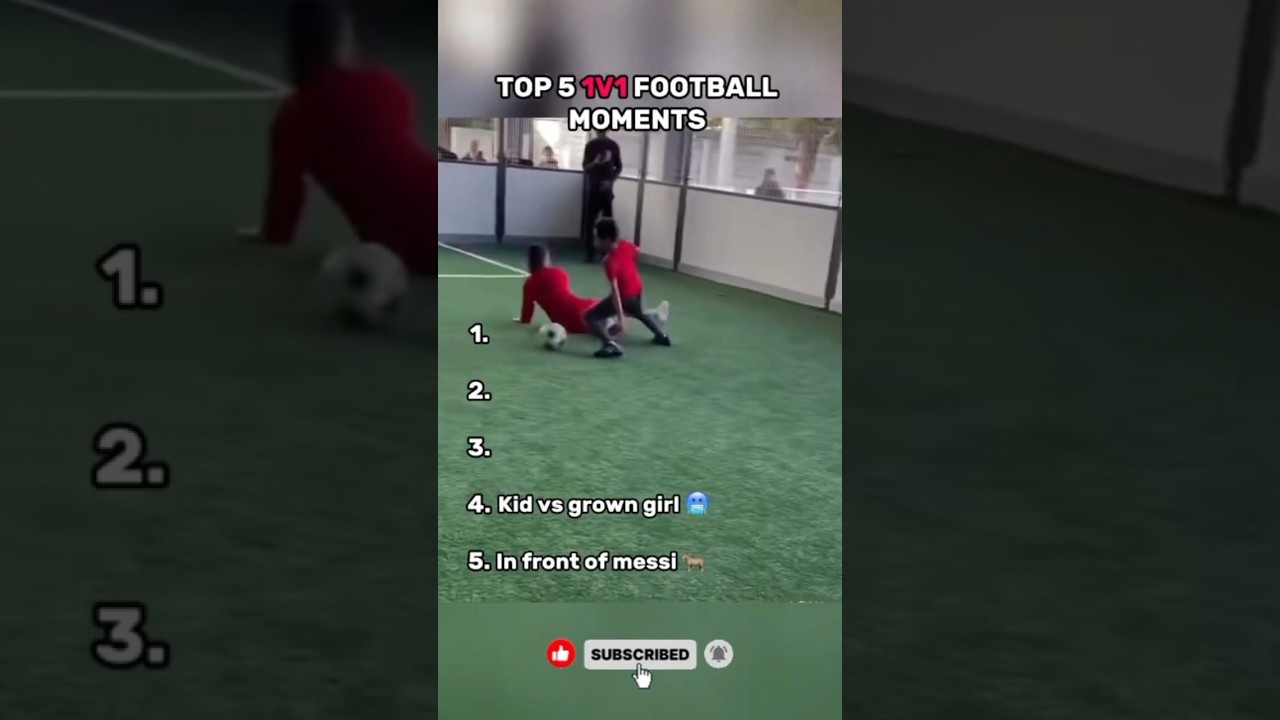 Top 5 1V1 Football Moments 😂 #shorts