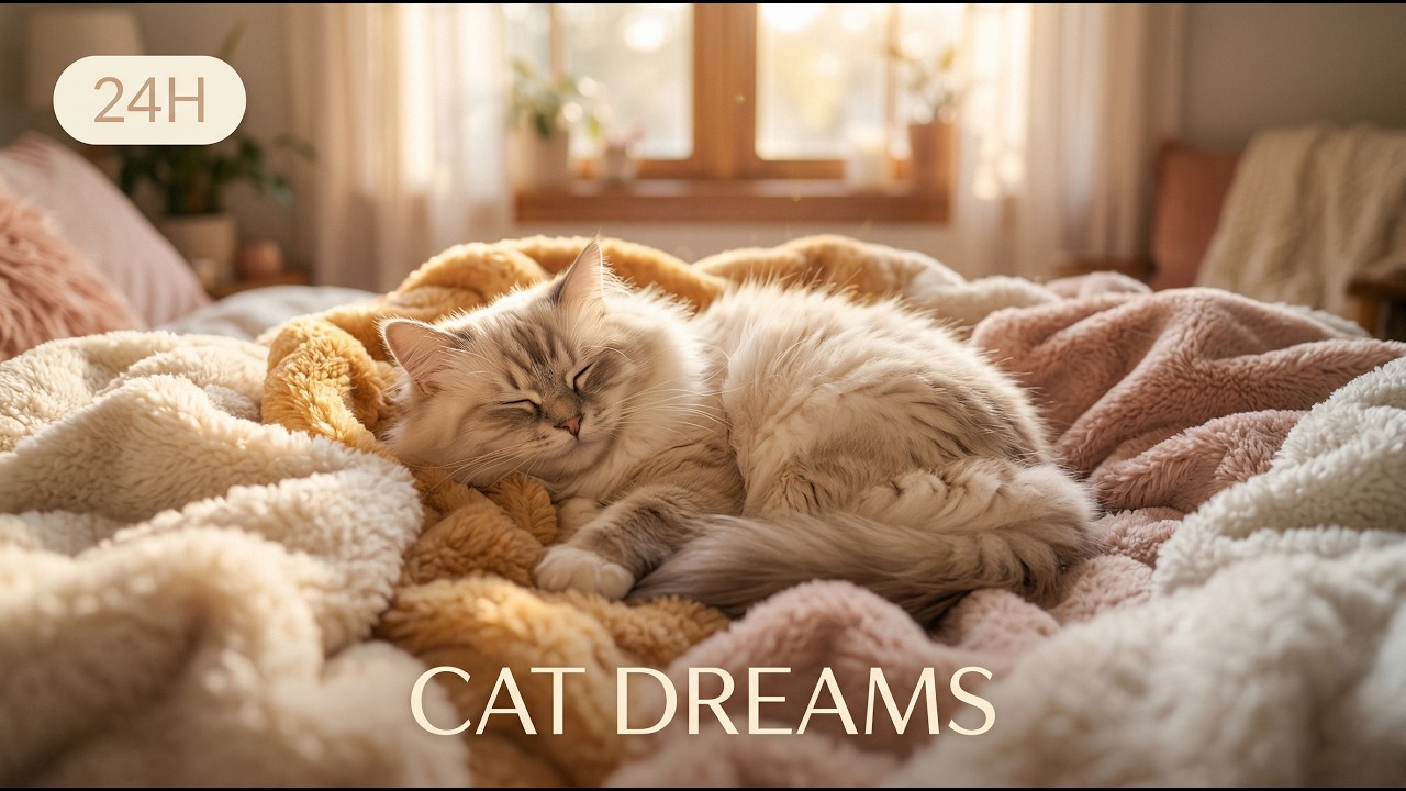 24 Hours of CAT TV for Cats to Watch🐕🌈Calming & Healing Music for Dogs - Sleep & Relax🌈🐶 No Ads