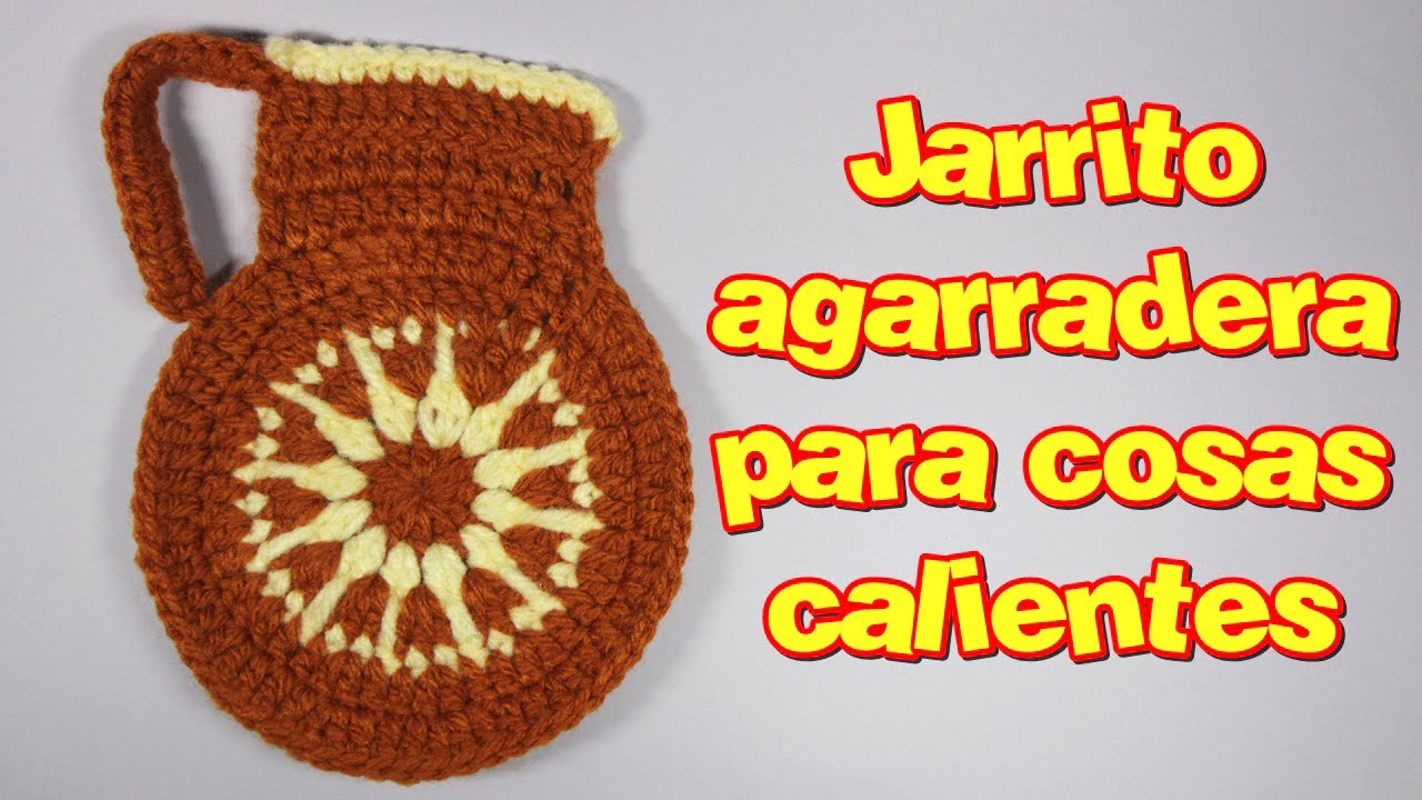 Jarrito Agarradera a Crochet🤩Adornos a Crochet para🥘 Cocinas