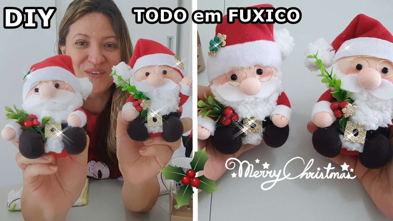 САШЕ САНТА-КЛАУС своими руками, все в FUXICO, легко сделать, этот красивый рождественский сувенир