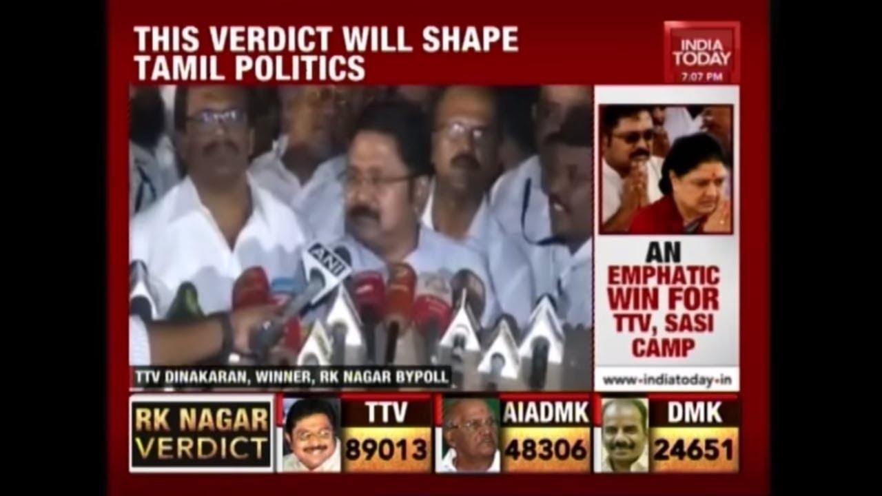 TTV Dinakaran Speaks To Media After Historic Win In R.K Nagar Bypolls
