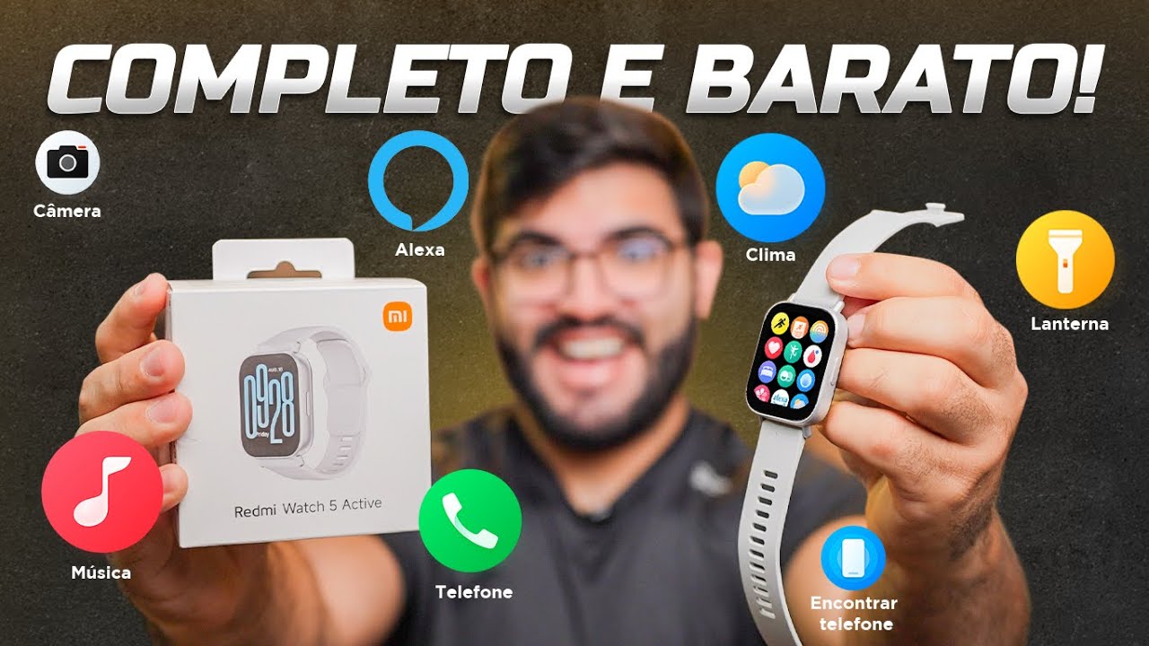 Redmi Watch 5 Active - O Smart Watch mais BARATO com Alexa, atende ligações e com modos de Exercício