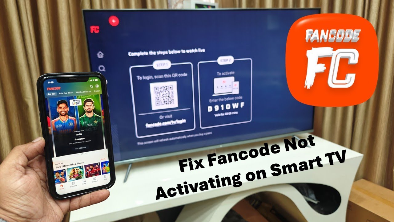 Исправление всех проблем с активацией приложения Fancode на Smart TV с телефона