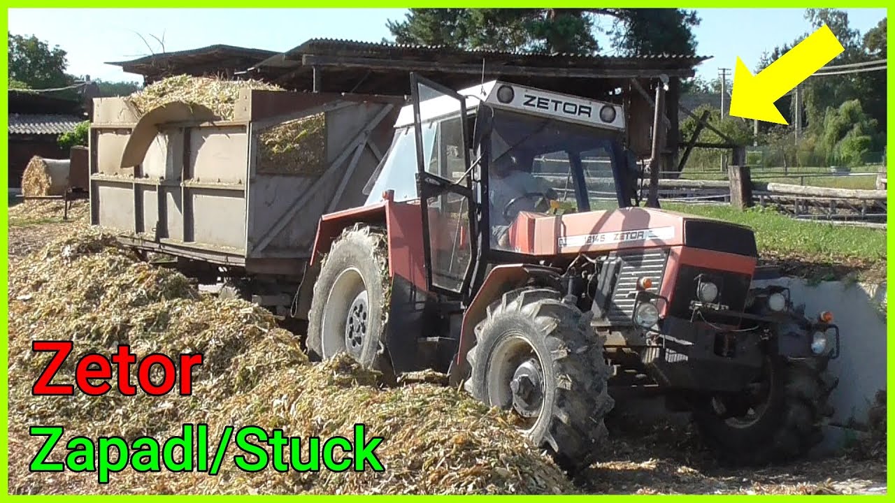 Sklizeň Kukuřice na Siláž 2019 | Zapadlý Zetor Crystal 12145 na Jámě | Zetor Stuck