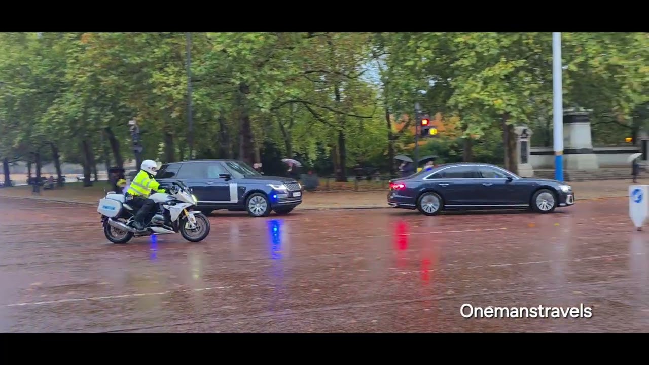 Prime minister Keir Starmer motorcade leaving downing street. 