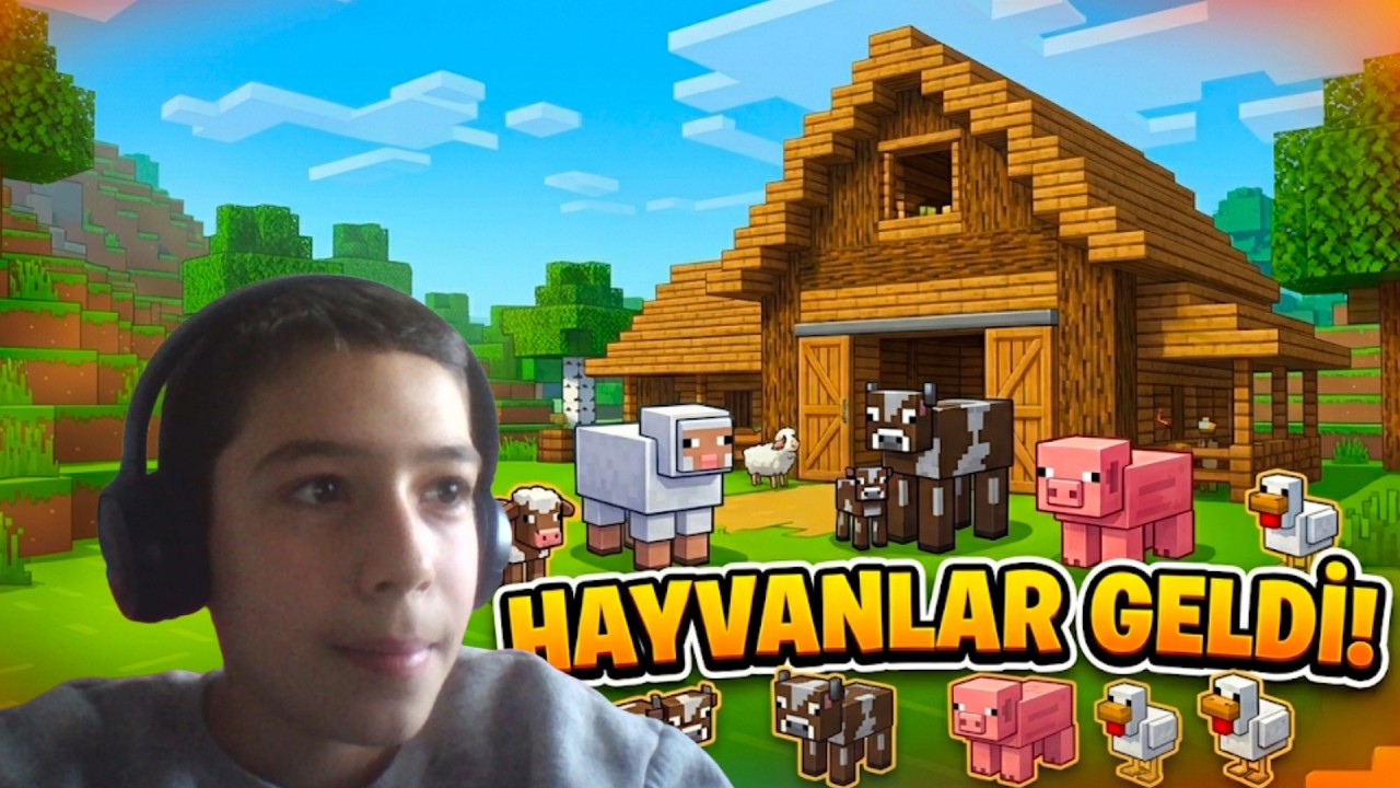 AHIRLARA HAYVANLAR GETİRDİK! (TARLA BİTTİ) MİNECRAFT (4. BÖLÜM)