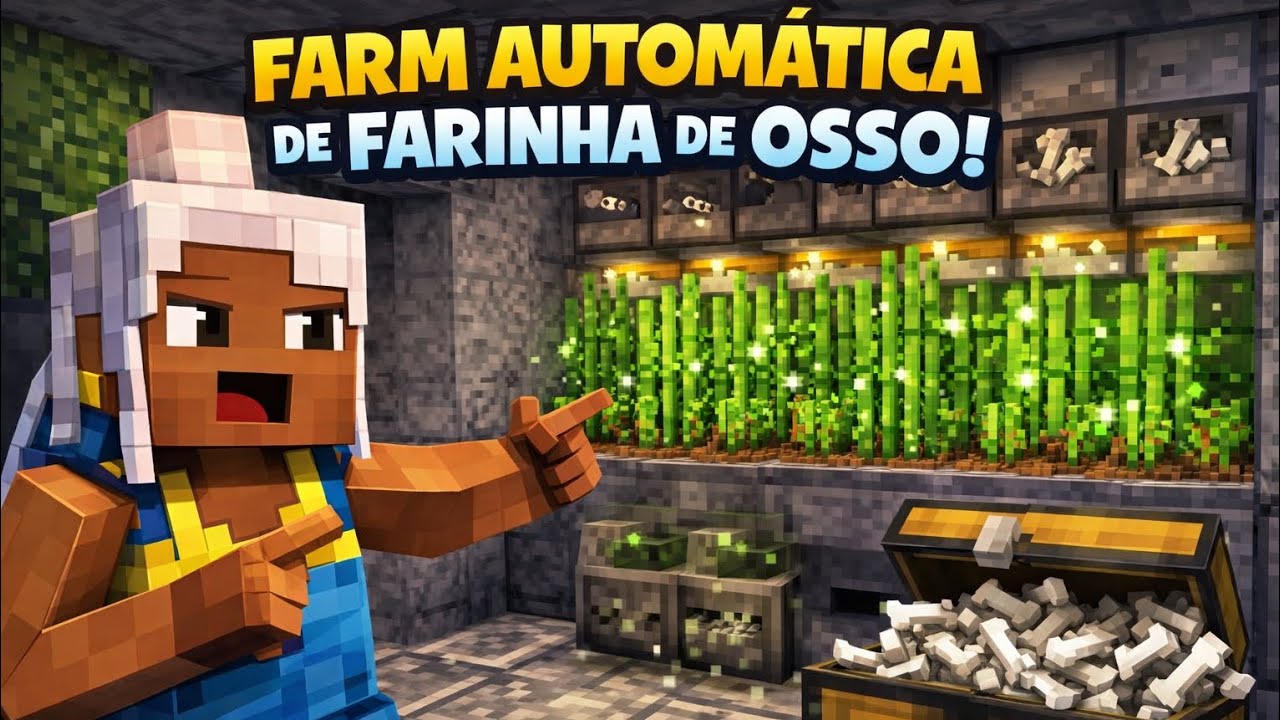 Ep. 05 - Minecraft - Farm de farinha de osso.