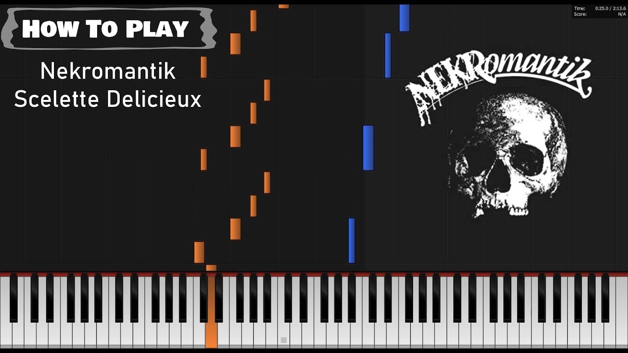 Piano Tutorial How to Play: Nekromantik soundtrack Scelette Delicieux