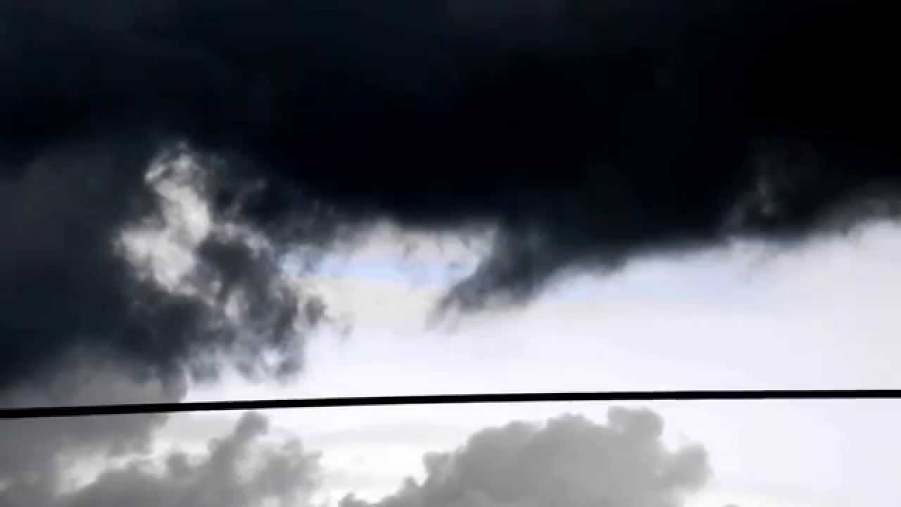 Storm clouds over Dundee, Scotland.