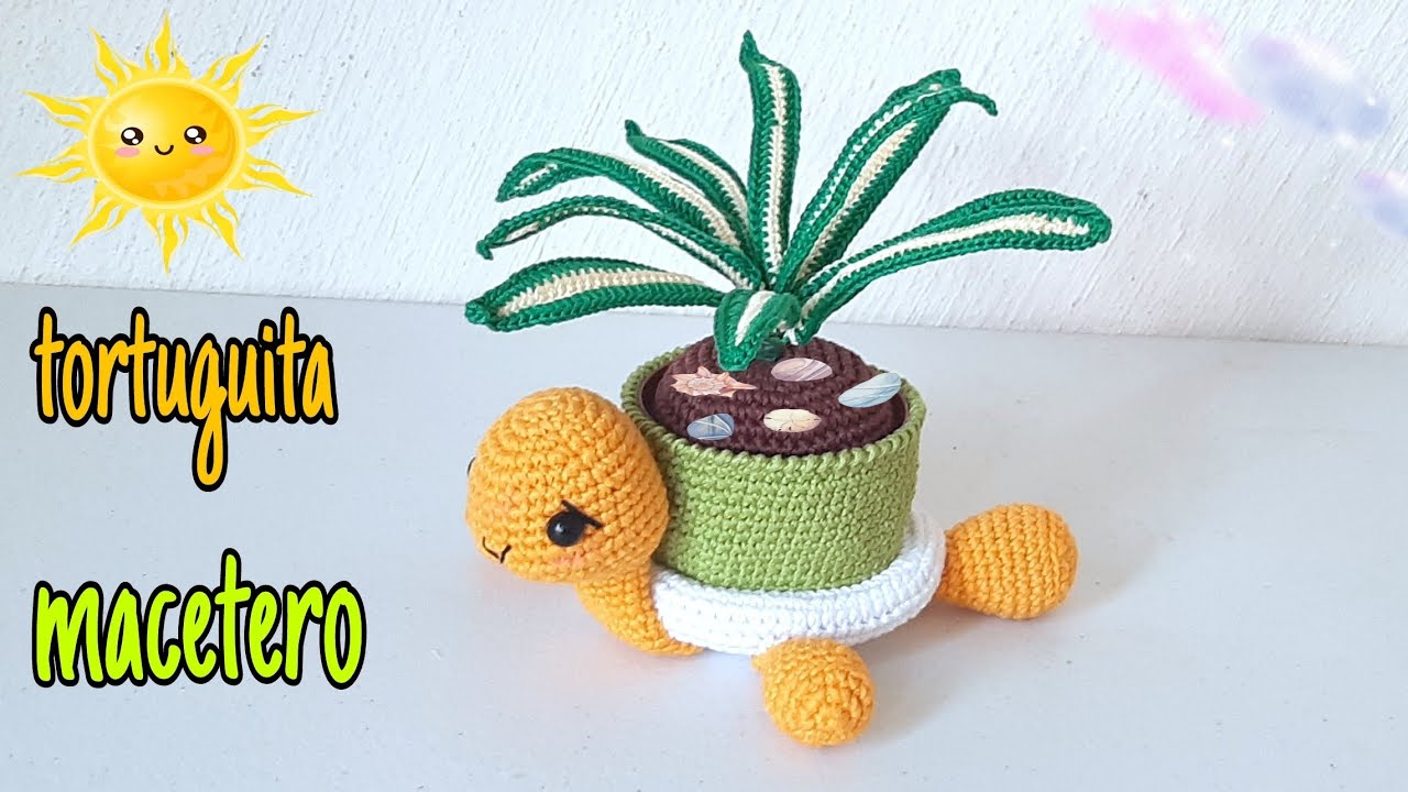 MACETERO TORTUGUITA AMIGURUMI FACIL / TUTORIAL PASO A PASO  ( TERCERA PARTE  )