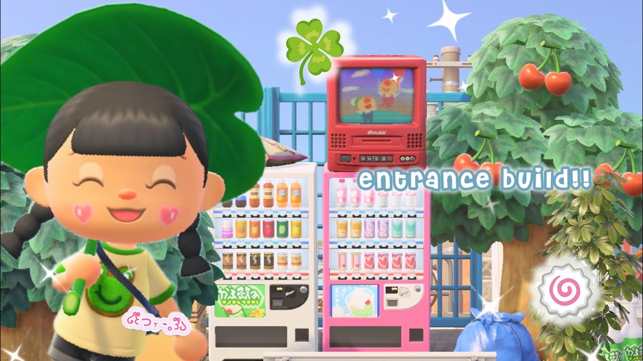 ⋆˚꩜｡starting my japanese towncore island🍀building the entrance of my animal crossing island!!