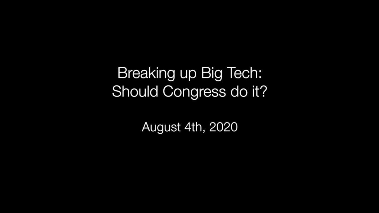 Breaking up Big Tech: Should Congress do it?