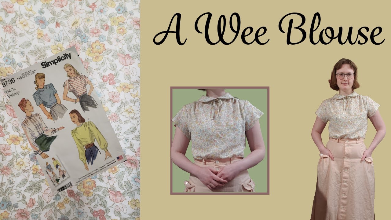 A Wee 1940s Does Cottagecore Blouse| Reproduction Vintage Simplicity 8736!