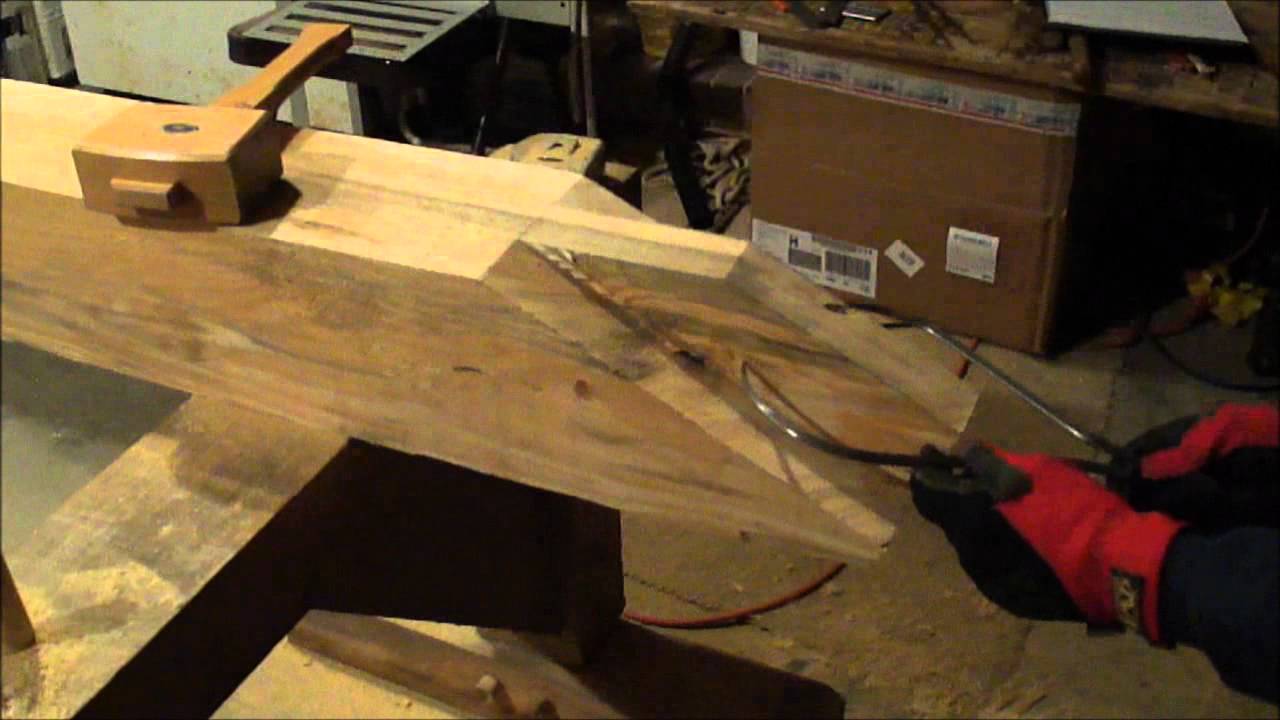 Timber frame gin pole: brace layout & cut Part 4 of 4