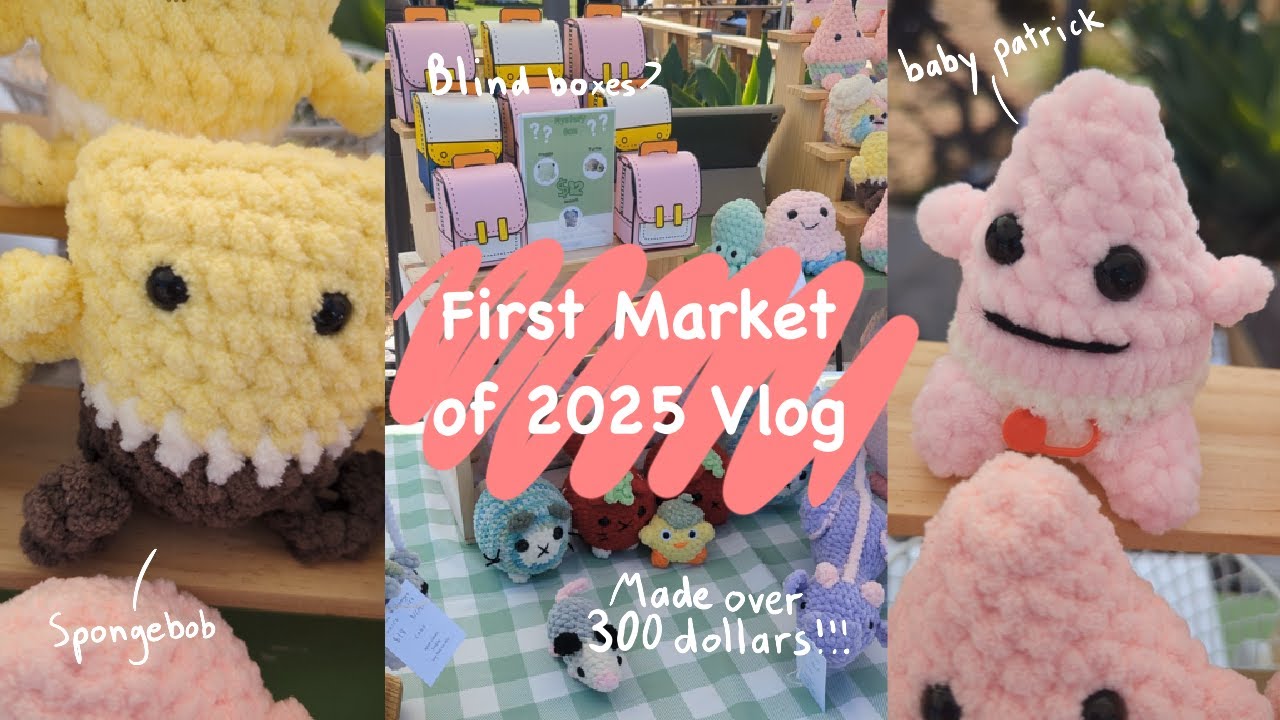 First Crochet Market of 2025 || I Made Over 400 Dollars !! Market Prep and Market Vlog