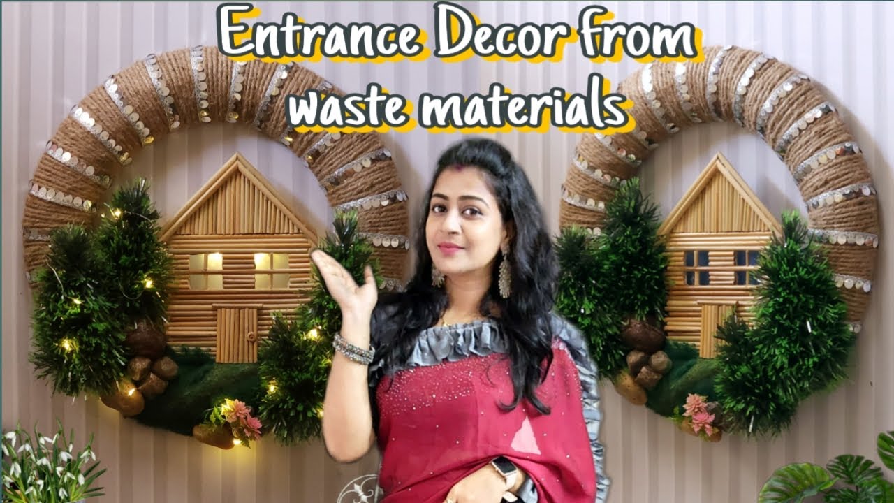 Low cost DIY Christmas Village craft wall hanging ideas 💡