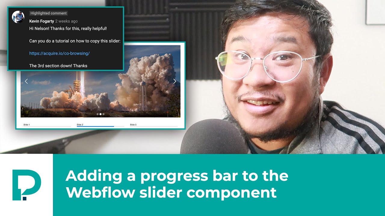 Как использовать Webflow: добавление индикатора выполнения к компоненту слайдера Webflow — Учебно...