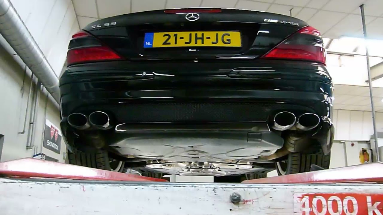 Mercedes SL 55 AMG - Schakelbare klep in origineel uitlaatsysteem