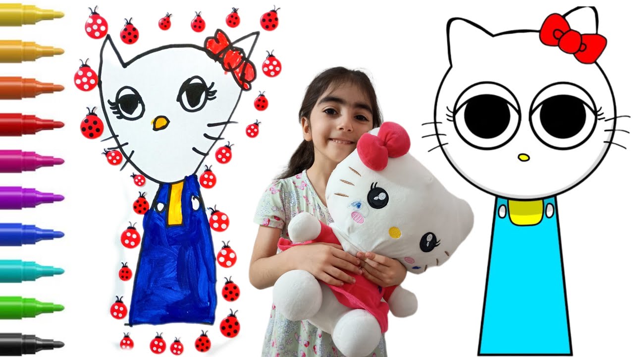 How to Draw Sprunki with Hello Kitty Head |Step by Step Drawing Tutorial for Beginners #sprunki