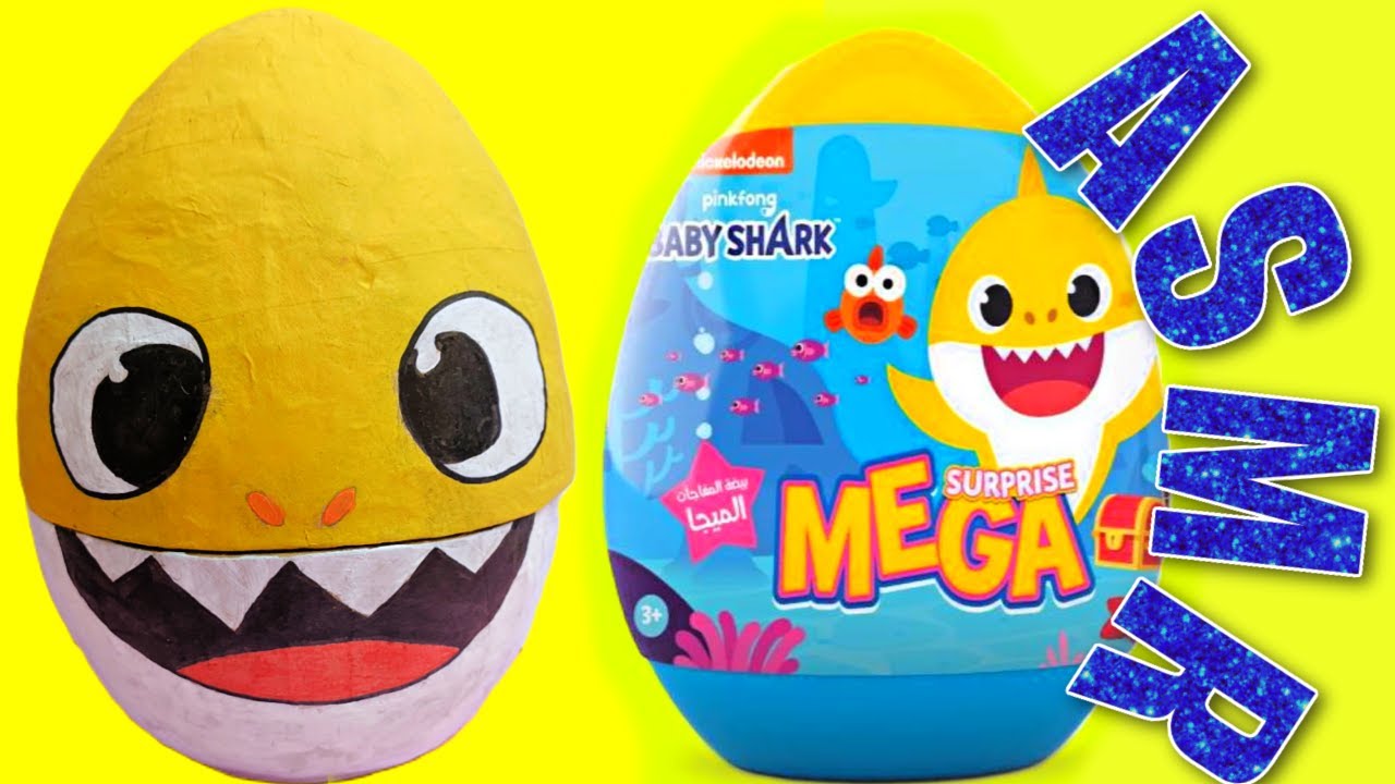 No Talking ASMR Baby Shark Eggs Satisfying Unboxing Review ❤️#asmr #babyshark #egg #pawpatrol