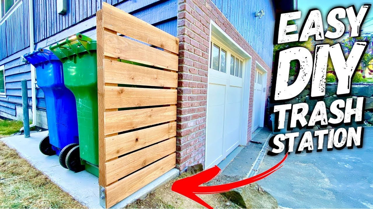 DIY TRASH CAN SCREEN // GARBAGE ENCLOSURE