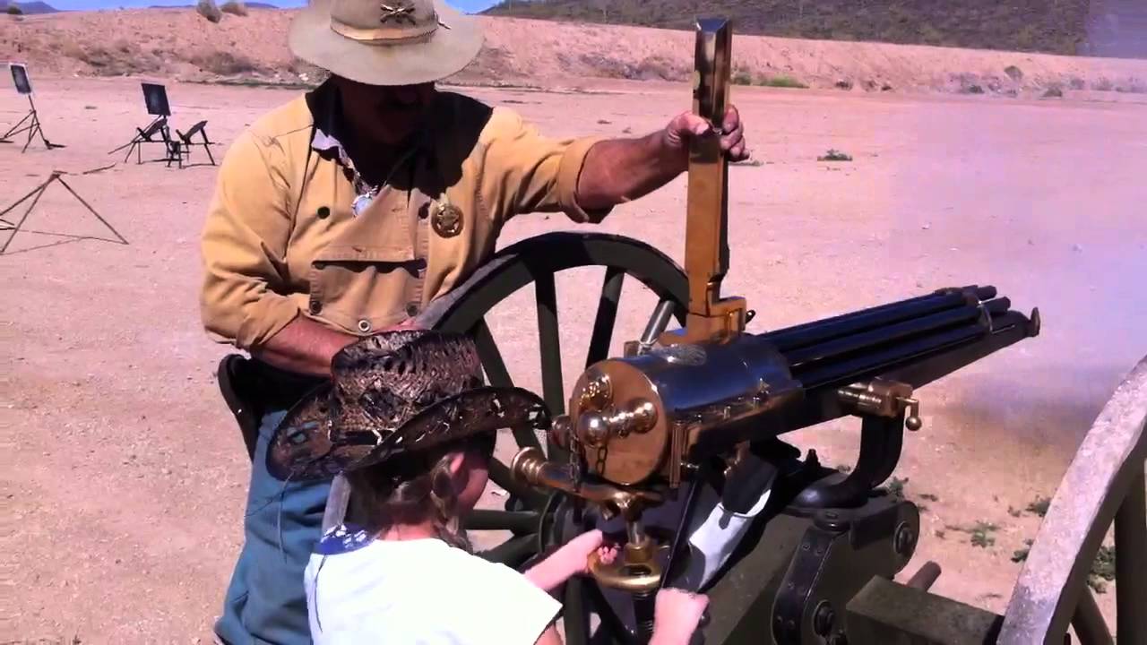 Kota shooting the Gatling gun winter range 2012