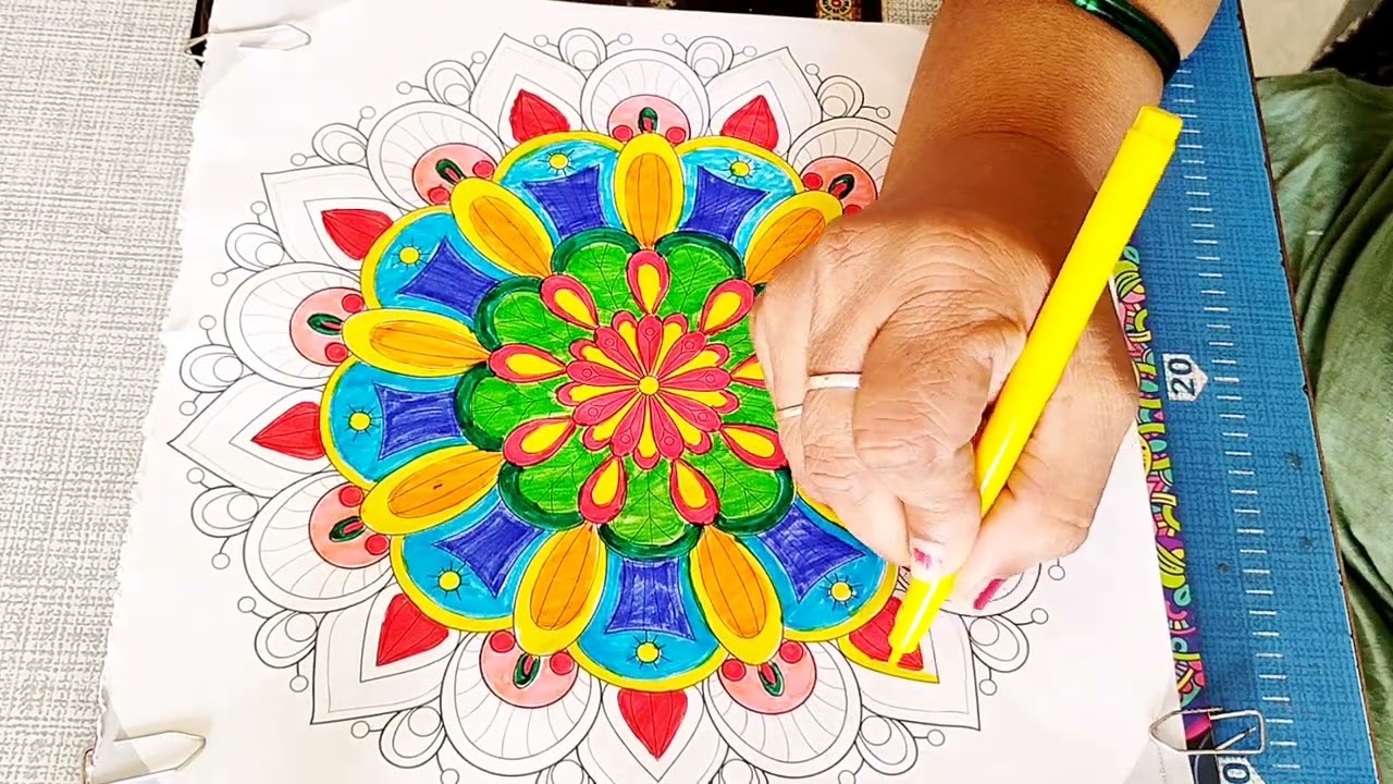 Mandala | Mandala Art Coloring | Satisfying Coloring | ASMR Coloring | Relax Coloring @PastelDrift 