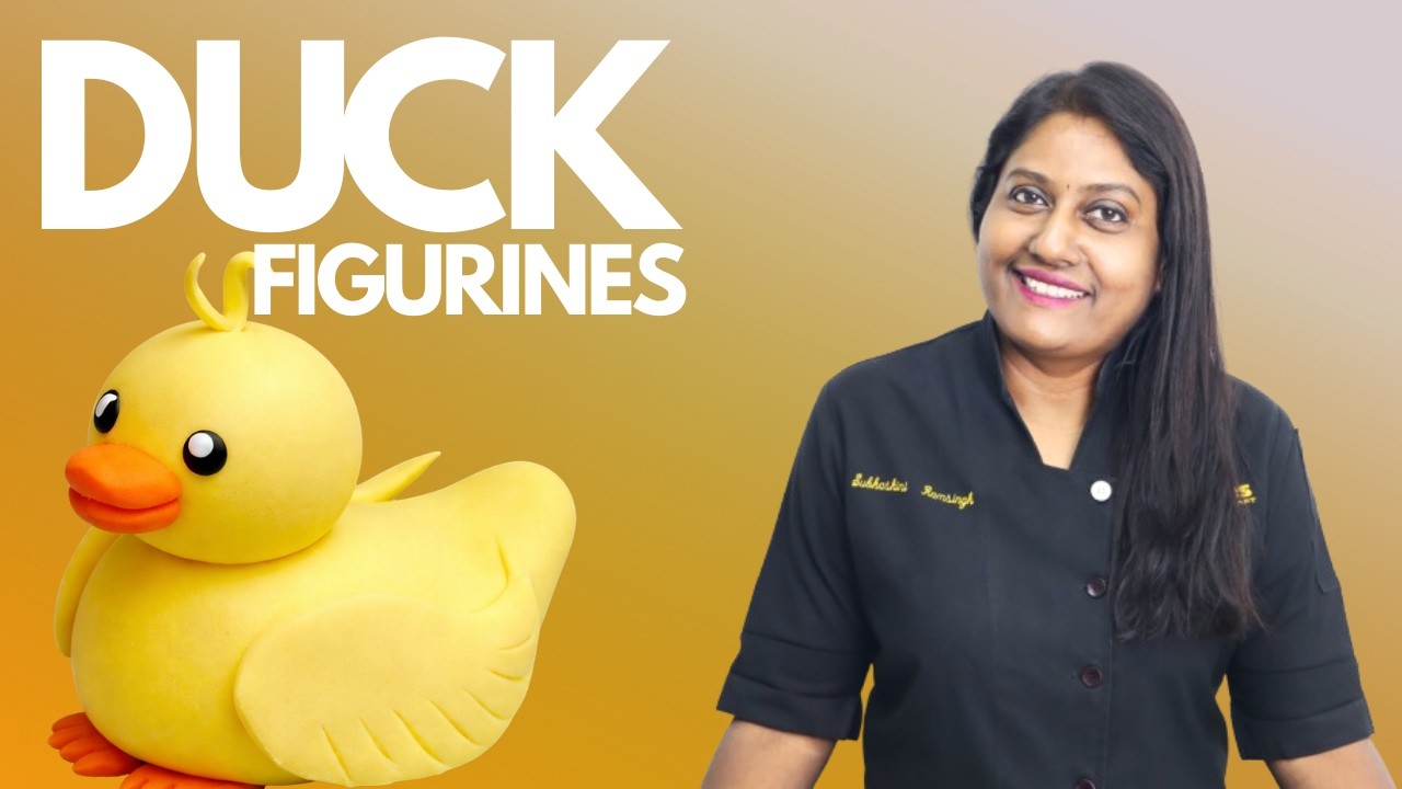 Duck Figurine #duckfigurine #fondantduck #cakefigurines #fondantmodeling #fondbites