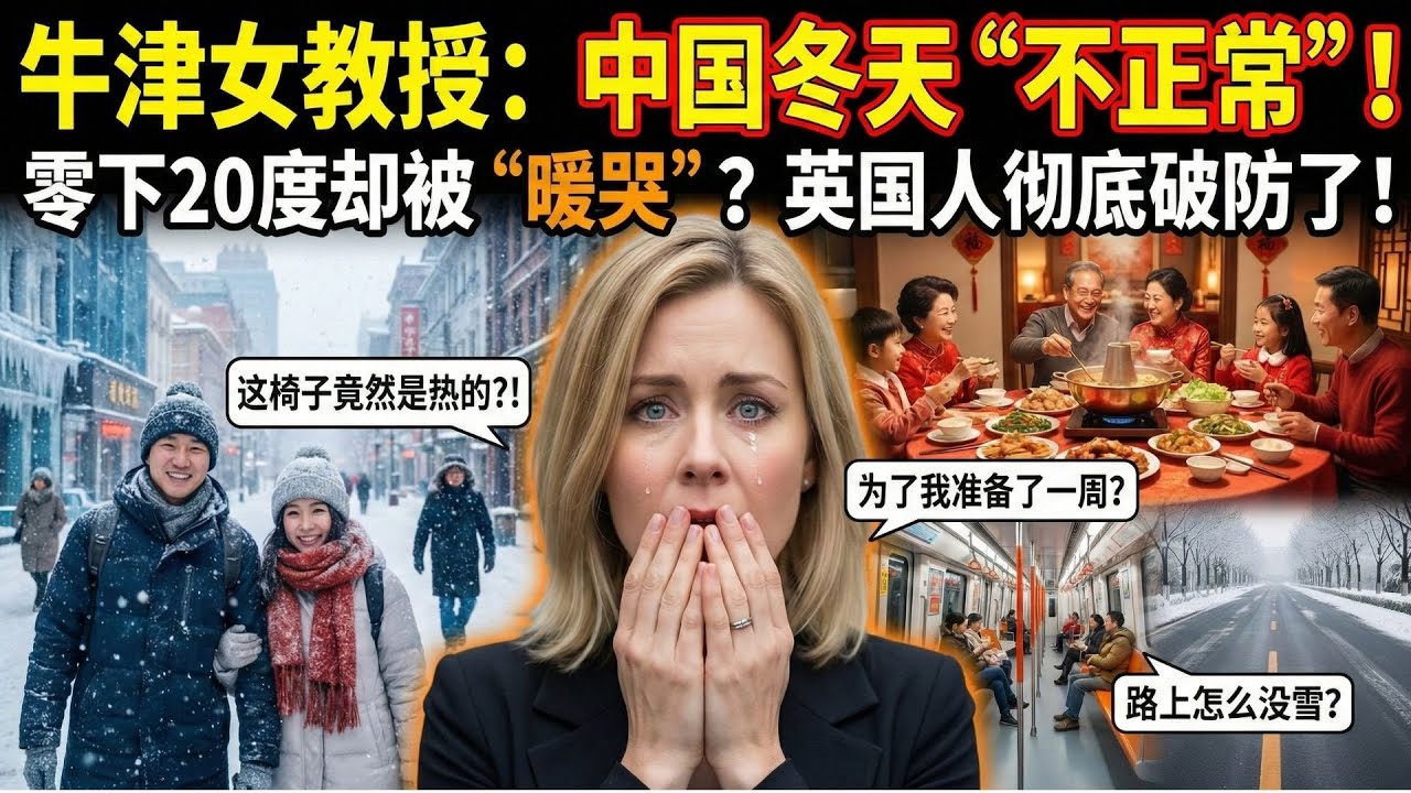 牛津大学教授深入中国考察，却被眼前的细节震撼到热泪盈眶。从加热座椅到融雪公路，中国的伟大不仅是基建奇迹，更是根植于文化的温暖善意。#国际新闻 #国际时事