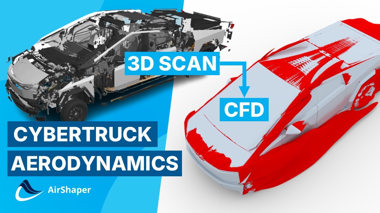 Tesla Cybertruck Aerodynamics — эксклюзивное 3D-сканирование раскрывает секреты обтекания с помощ...