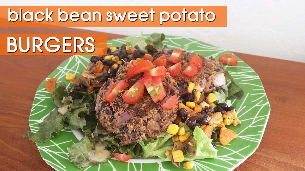 Black Bean Quinoa Sweet Potato Burgers || Healthy Vegan Recipes